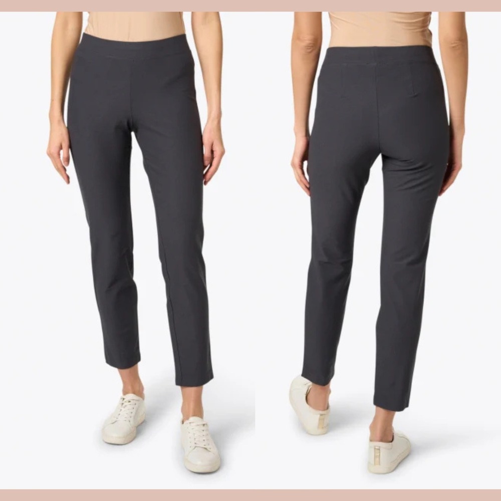 NWT $168 EILEEN FISHER [ Petite-Small PS ]‎ Crepe Slim Ankle Pant Graphite U1450
